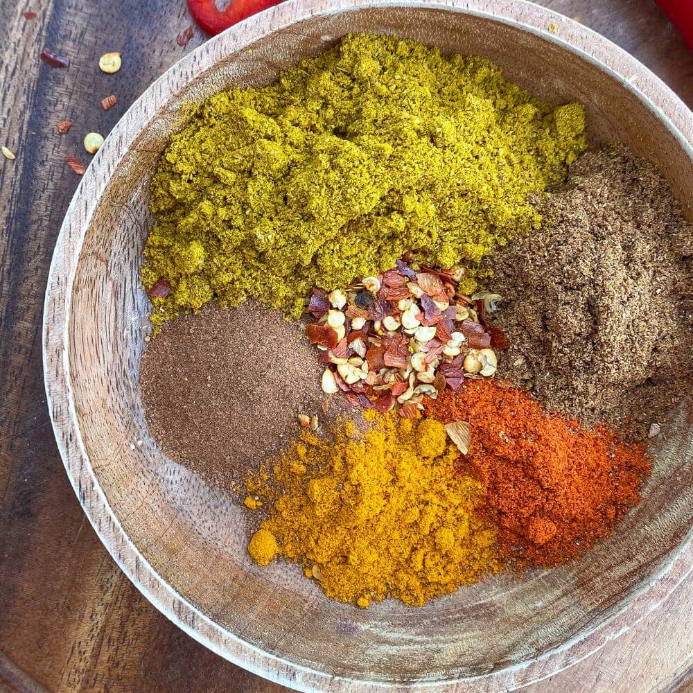 Easy Tofu Curry spices