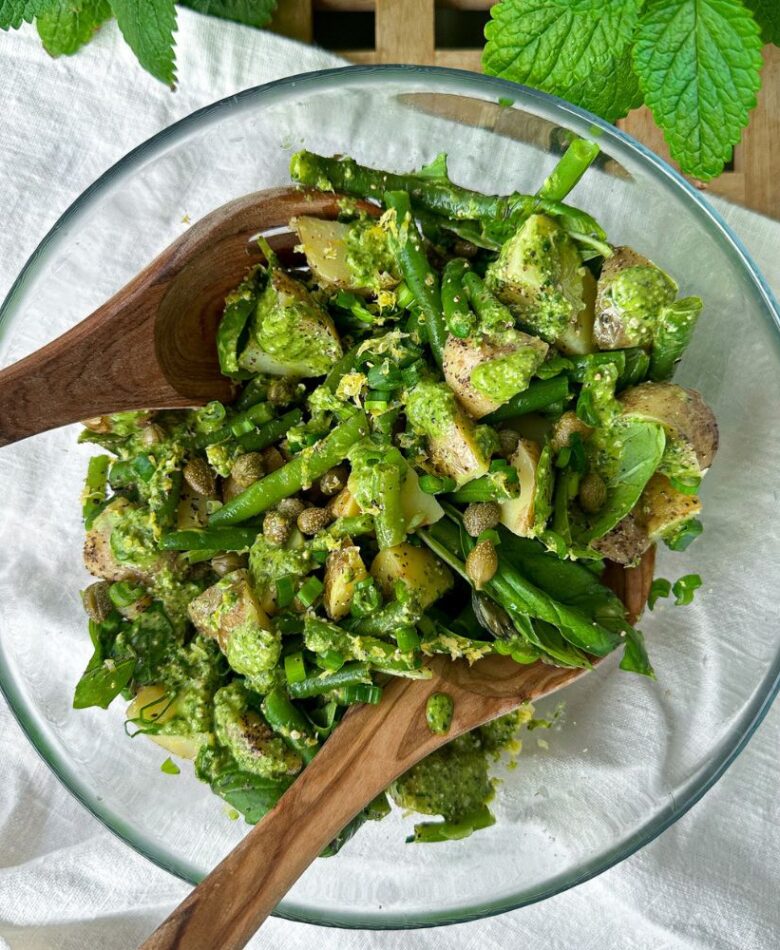 helppo pesto-perunasalaatti