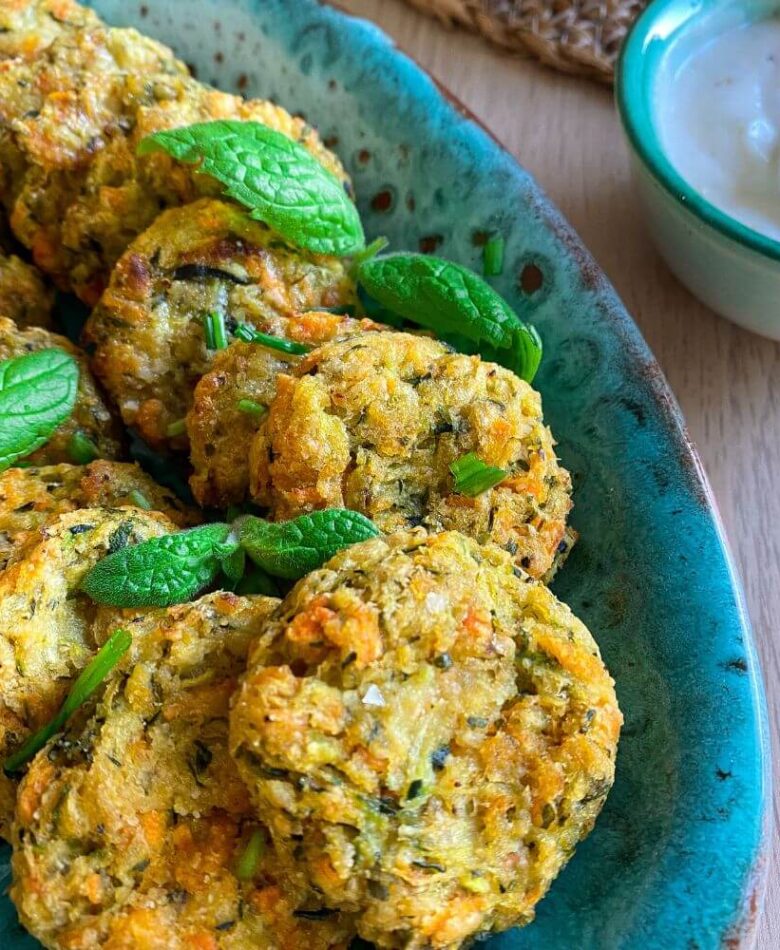 Zucchini and carrot falafels