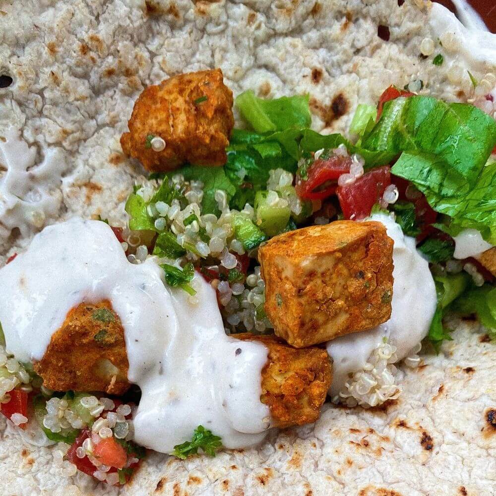 Tofu and Tabbouleh Lunch Wraps