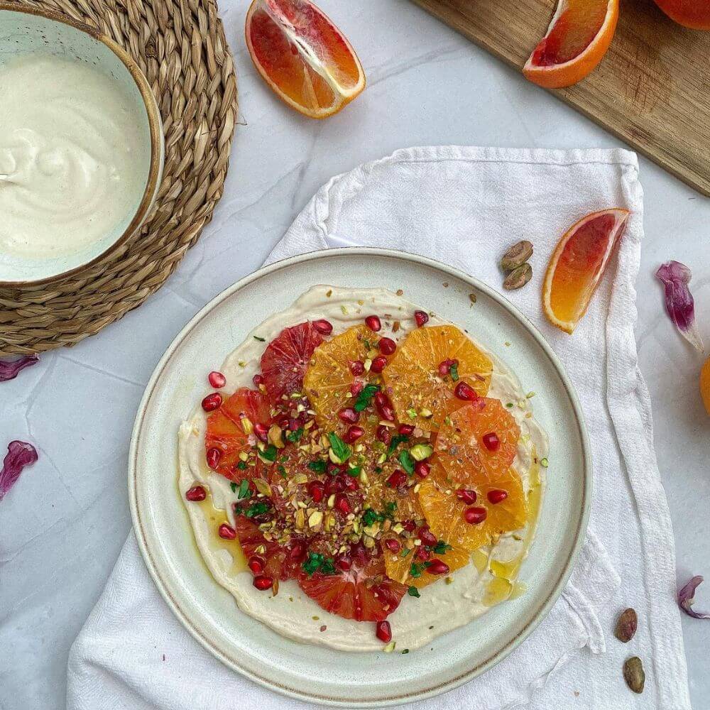 Blood Orange Salad with Tahini Spread