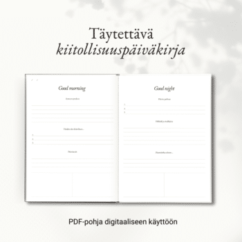 Täytettävä kiitollisuuspäiväkirja