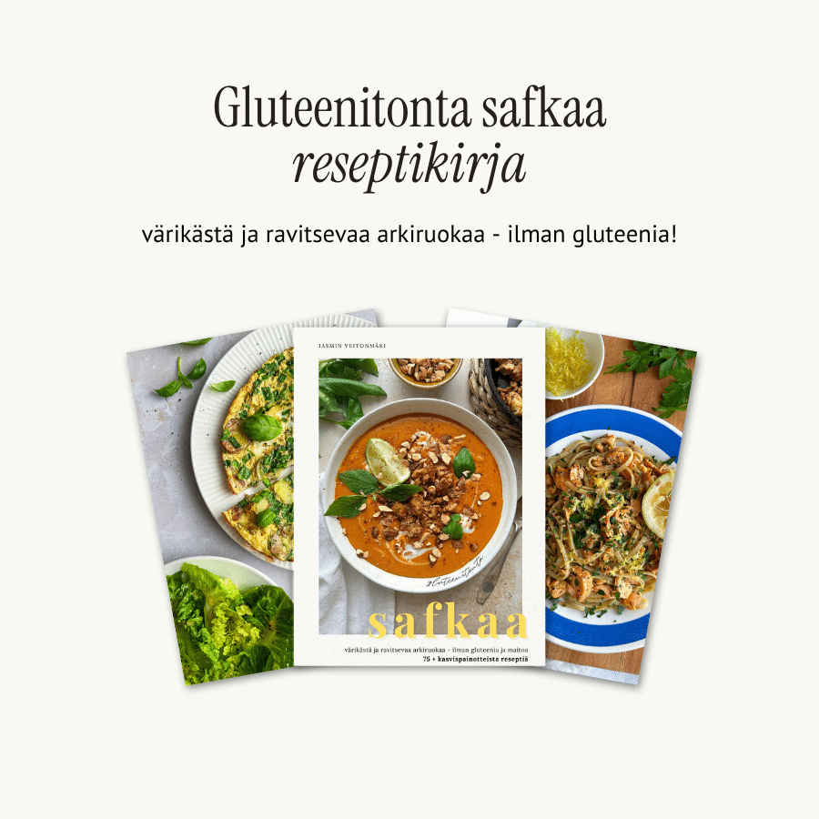 Gluteenitonta safkaa- reseptikirja